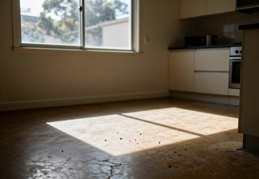 Cockroach infestation in a Banksia kitchen before treatment